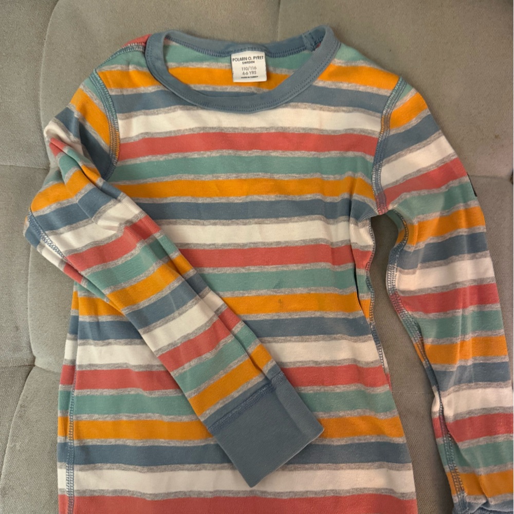 polarn o.pyret Colorful Striped Long Sleeve Tee